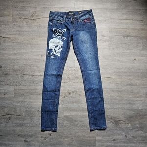 Vintage Ed Hardy Women’s Jeans Skull Rose – Size 28